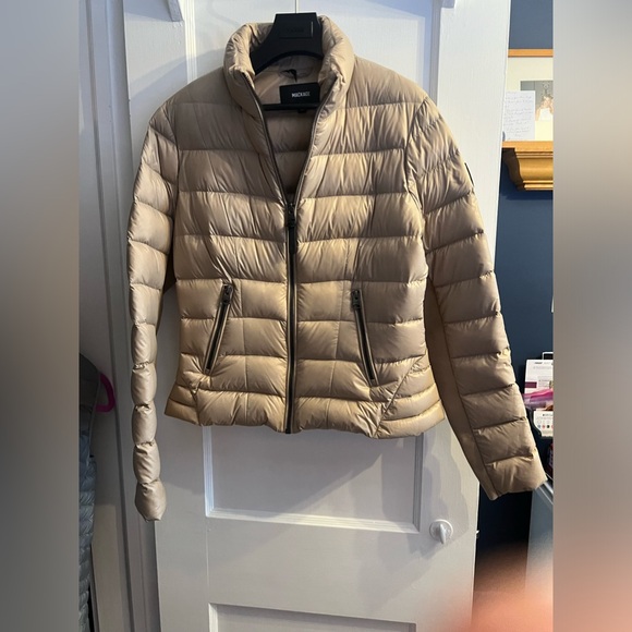 Mackage Puffer Jacket Beige Size Medium - Picture 2 of 9